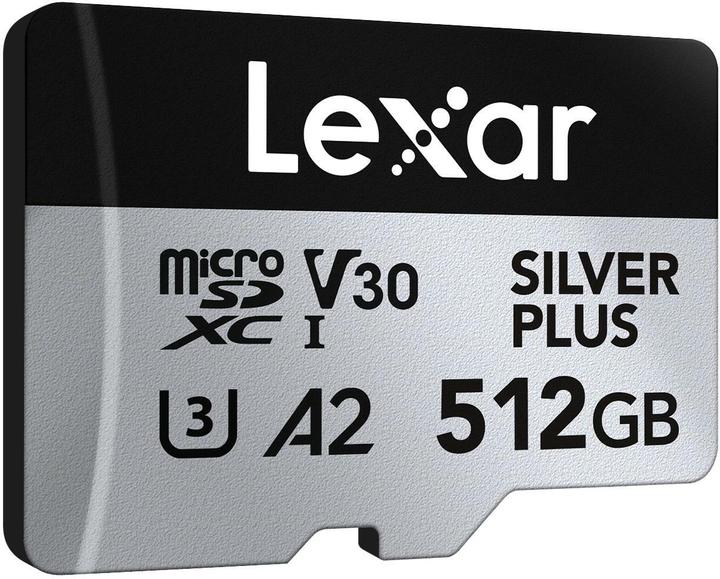 Actual product image Lexar Silver Plus (512 GB, microSDXC, U3, UHS-I)