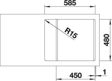 Produktbild Blanco Lemis 45 S-IF Mini (Einbauspüle, 60.50 cm, 50 cm)