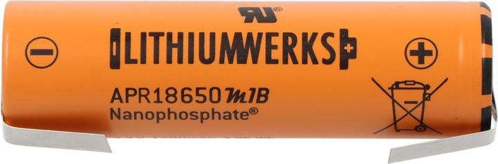 Immagine prodotto A123 Systems A123 APR18650M-A1 1100mAh 3,2V - 3,3V LiFePo4 Akku mit Lötfahne U-Form (1 pz., 1100 mAh)