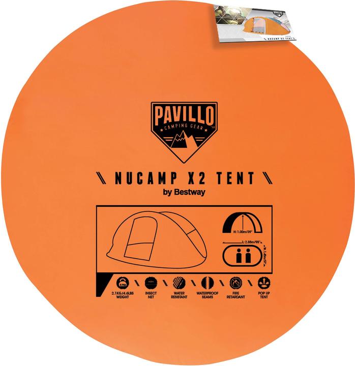 Actual product image Bestway Tent Pavillo Nu Camp X2 (Dome tent, 2 kg, 2 persons)