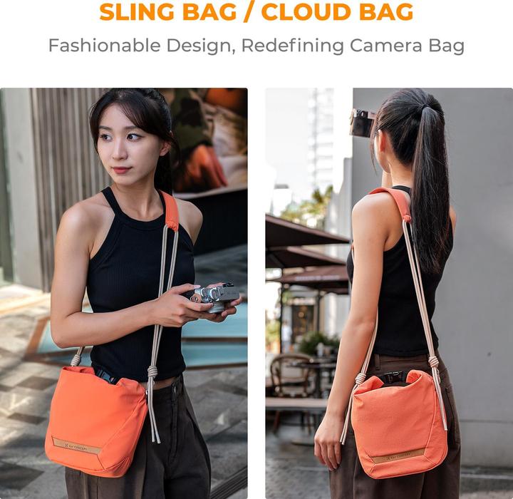 Actual product image K&F Concept Sling Bag 5L Urban Wander 11 (Orange) (Camera shoulder bag, 5 l)