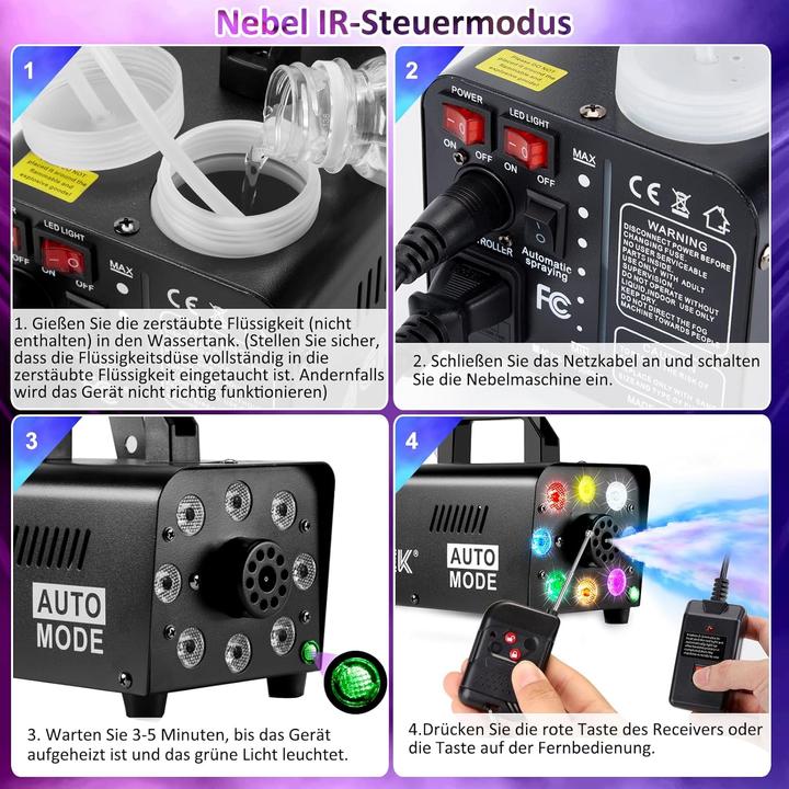 Immagine prodotto Agptek Macchina della nebbia 500W, portatile