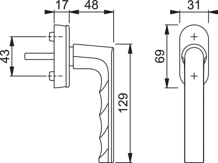 Produktbild Hoppe SecuForte 0700/UD9020 Hamburg (Fenstergriffe)