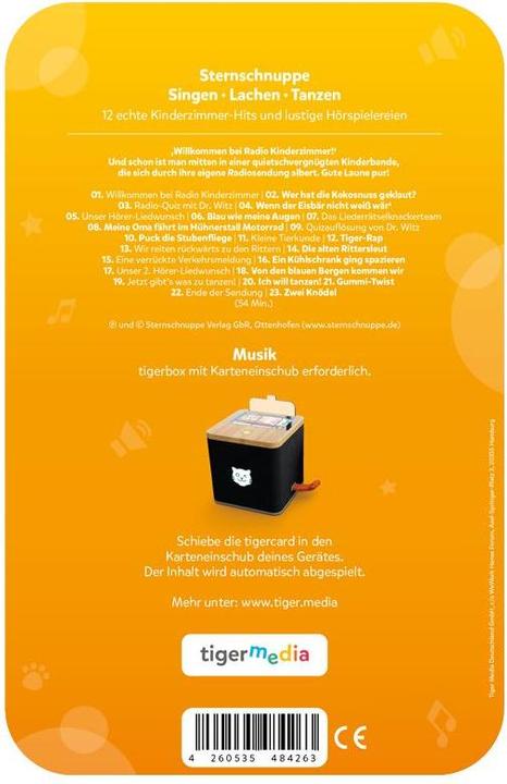 Immagine prodotto Tigermedia Tigercard- stella cadente: cantare, ridere, ballare (Tedesco)