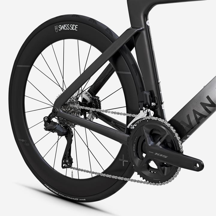 Actual product image Van rysel Rennrad Race RCR-F Pro CF Shimano 105 Di2 Grau