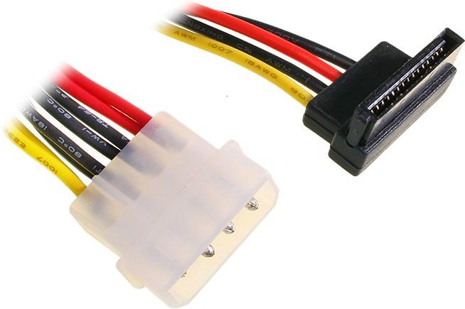 Produktbild InLine SATA Stromadapterkabel an 4-Pol Molex gewinkelt unten
