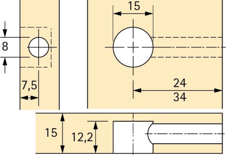 Produktbild Hettich Rastex 15 (Verbindungsbeschlag, 1 Stk.)