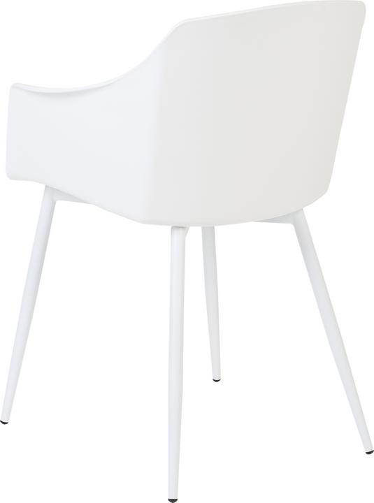 Actual product image Beliani Dining Chair Plastic White Set of 2 FONDA