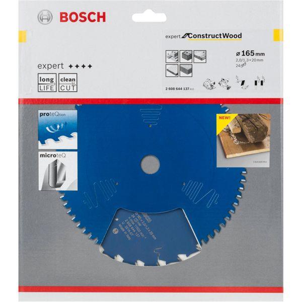 Produktbild Bosch Professional Zubehör Kreissägeblatt Expert for Construct Wood, 165 x 20 x 2,0 mm, 24