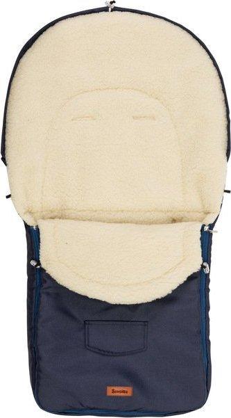 Sensillo WOOL SLEEPING BAG - NAVY FOR TROLLEY (95x40)