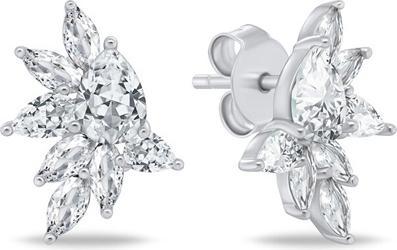 Brilio Silver - Charming silver earrings with zircons EA1165W