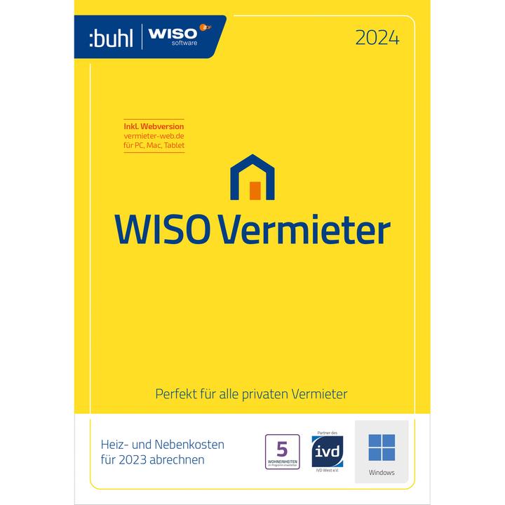 Produktbild Buhl Data Service Buhl Data WISO Vermieter 2024 Download Code (1 User, 1 Geräte/User, unbegrenzt)
