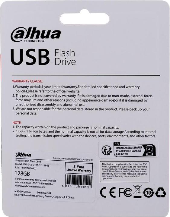 Produktbild Dahua Pendrive Pendrive 128 GB USB-U156-32-128 GB (128 GB)