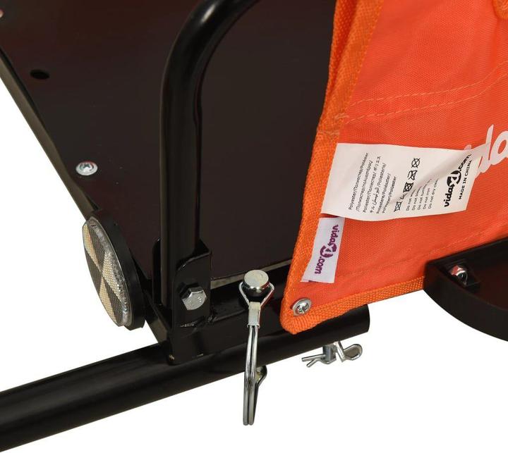Produktbild VidaXL Fahrradanhänger Orange Oxford-Gewebe und Eisen, Farbe