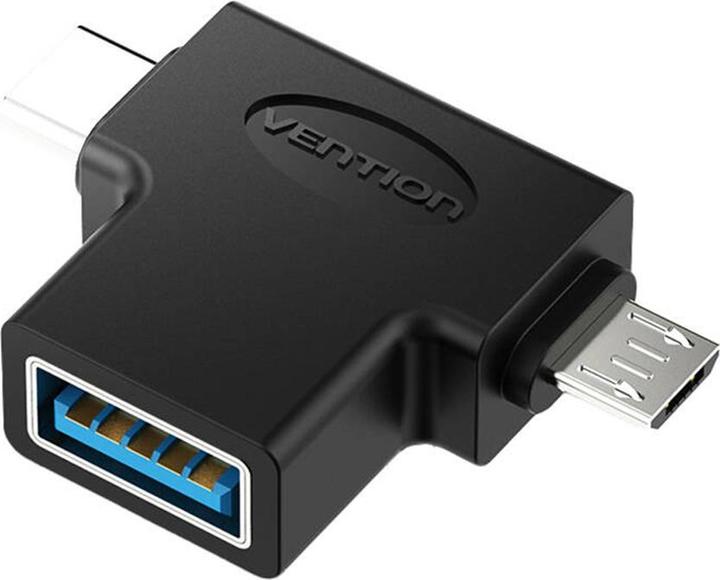 Produktbild Vention USB to USB-C and Micro USB OTG Adapter CDIB0 (Micro USB, USB Typ-C, 2.66 cm)