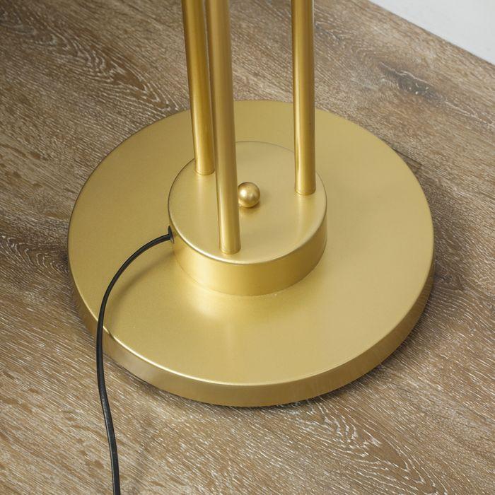 Actual product image Swisshandel24 Stehlampe mit 3 Lampenschirmen, 120W Leselampe, 1,65 m hoch Nachttischlampe (E27)