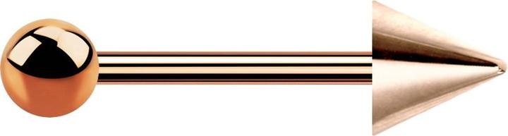 Star Piercing Micro Barbell rosegold mit Kugel und Cone (Chirurgenstahl 316L, ohne Messing)