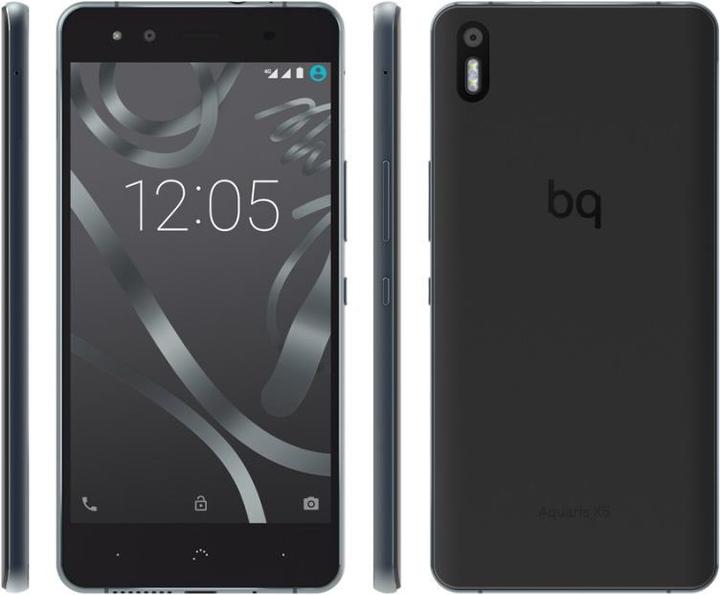 Produktbild BQ Aquaris X5 (16 GB, Anthracite, 5", Hybrid Dual SIM, 13 Mpx, 4G)