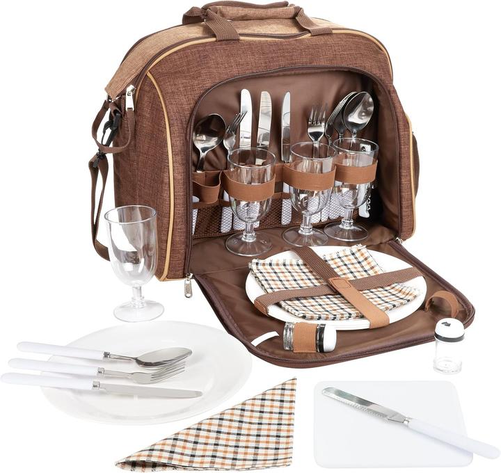 Produktbild Brubaker Picknicktasche für 4 Personen mit Kühlfach