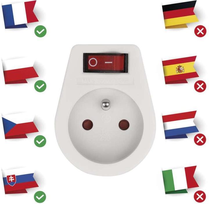 Image du produit Emos Prise de courant avec interrupteur 10