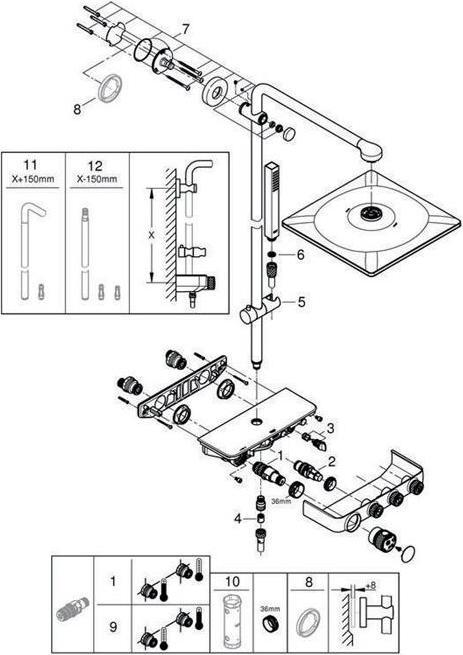 Produktbild Grohe Euphoria SmartControl System 310 Cube Duo Duschsystem