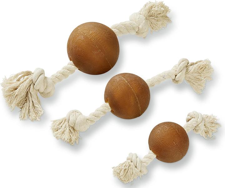 Produktbild Wolters Hunde-Spielzeug Pure Nature Spielball am Seil, M, 22 cm (Kauspielzeug Hund)