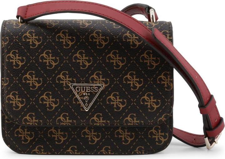 Actual product image Guess Noelle, 4G Logo, Textile Crossbody Bag, Brown, hwql78 79780, 18.5 x