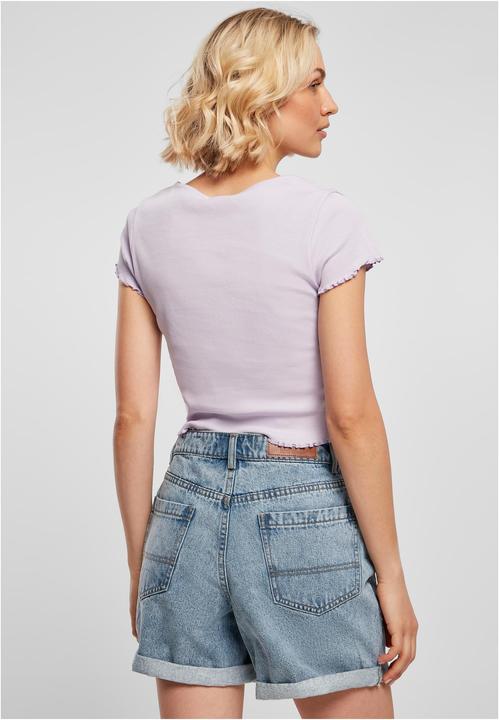 Image du produit Urban Classics Tee-shirt femme croisé à côtes et boutons (4XL)