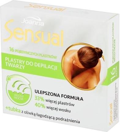 Produktbild Joanna Sensual Facial Hair Removal Patches Strong 16Pcs + Soothing Olive (Körperlotion, 10 ml)
