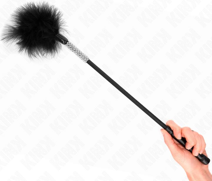 Actual product image Kink Tickle Feathers With Rhinestone Handle 50 cm