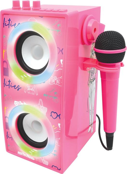 Produktbild Lexibook Barbie tragbarer Bluetooth Lautsprecher mit Mikrofon und Lichteffekte
