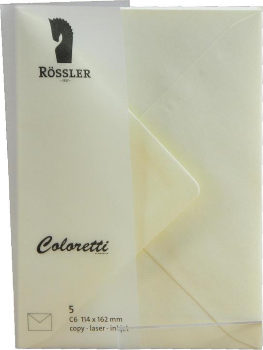 Image du produit Magni 220705512 - Coloretti enveloppes, 80 g/m², DIN C6, crème, 5 pièces (C6, 5 x)