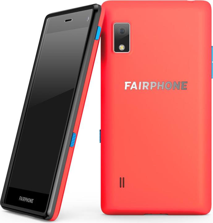 Image du produit Fairphone 2 Version New Life (32 Go, Rouge Corail, 5", Double SIM hybride, 8 Mpx, 4G)