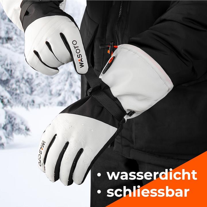 Produktbild Kiwikā Heizhandschuhe weiss-schwarz (S)