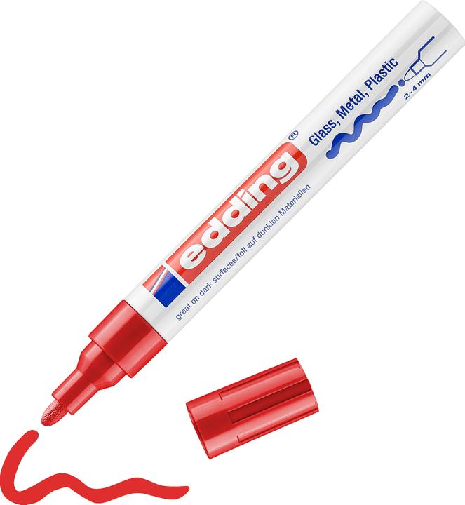 Immagine prodotto Edding 750 Marcatori a vernice lucida (Rosso, 2 mm, 1 x)