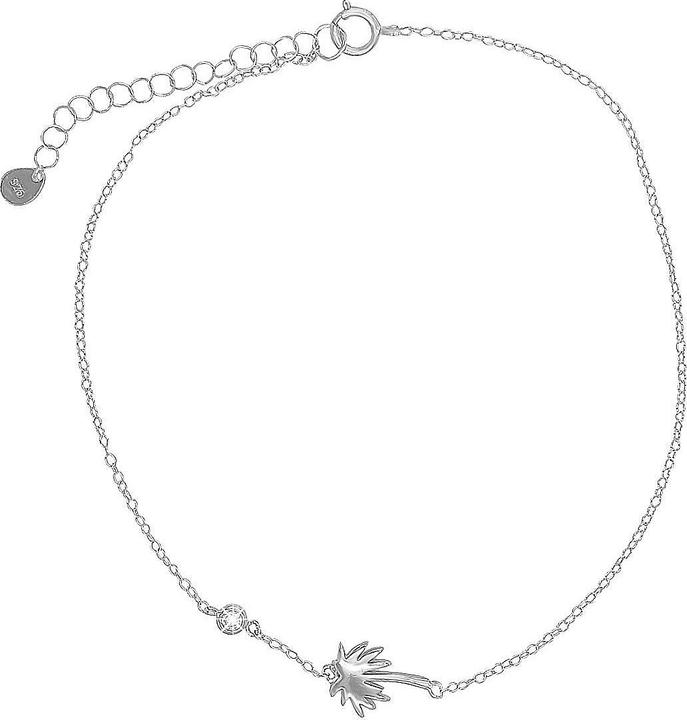 Actual product image Leyda Anklet Palm (Silver, Synthetic stone, 26 cm)
