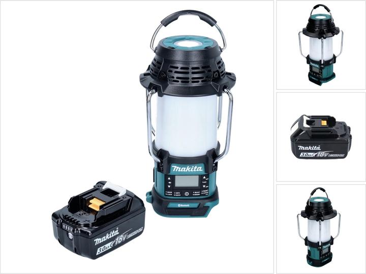 Produktbild Makita DMR 056 F1 Akku Radio 18 V FM DAB+ mit Laterne 360° Taschenlampe IP65 + 1x Akku 3,0 Ah - (FM, DAB+, AM, Bluetooth)