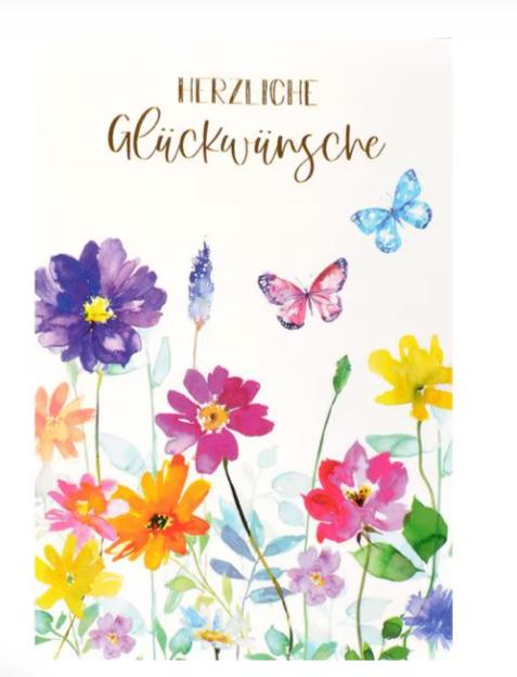 Actual product image ABC Birthday card butterfly B6 (1 pcs.)