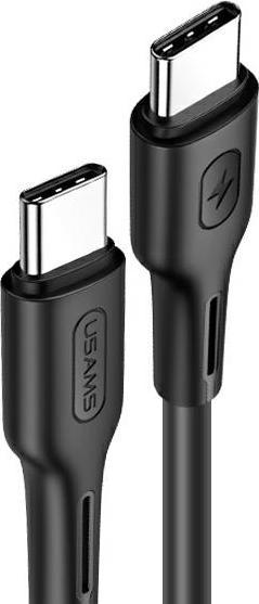 Image du produit Usams U43 Câble de charge rapide USB-C vers USB-C 100W, Noir (1.20 m, USB 3.2, 100 W)