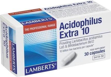 Immagine prodotto Lamberts Acidophilus Extra 10 Nutricosmetics 30 Capsule (Latte corpo)
