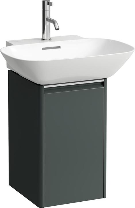 Actual product image Laufen Base for Ino vanity unit, 1 door, hinge left, handle aluminium anodized, for WT H810302, H403