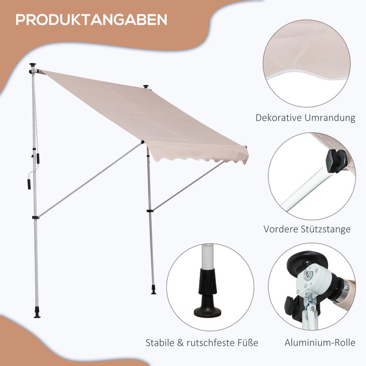 Produktbild Outsunny Klemmmarkise (2 m)