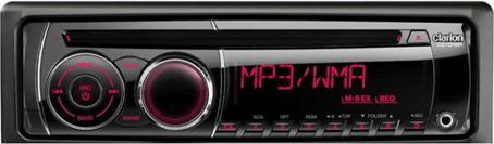 Produktbild Clarion CZ101ER, CD-Autoreceiver, Front AUX, Rot