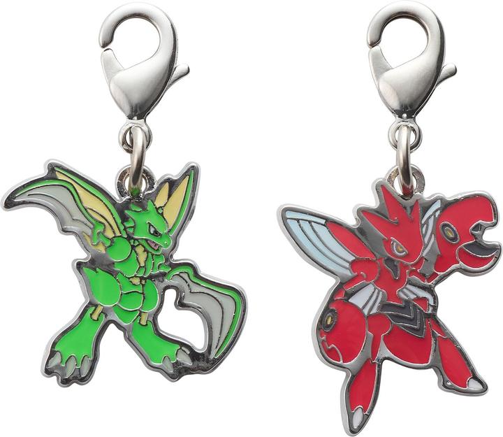 Pokémon Pokemon Center - Scyther & Scizor Schlüsselanhänger - 2 Stück