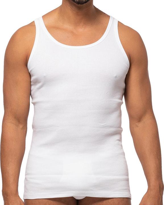Image du produit Ammann Lot de 4 maillots de corps / débardeurs à double côte en coton organique (M)
