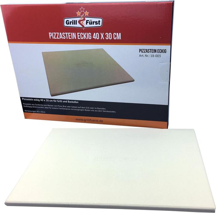 Produktbild Grillfürst Pizzastein rechteckig Abmessungen: 40 x 30 cm