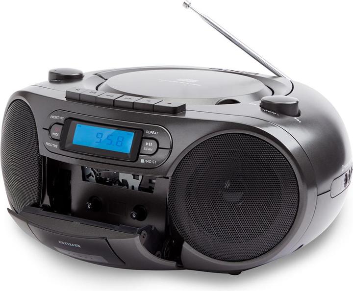 Actual product image Aiwa BBTC-550BK portable stereo system Digital Black (FM, PLL, Radio Frequency (RF), Bluetooth)