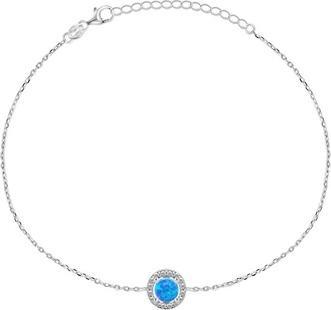 Brilio Silver - Beautiful silver bracelet with synthetic opal BRC31WB