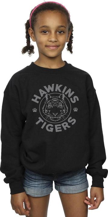 Produktbild Netflix Stranger Things Hawkins Grey Tiger Sweatshirt Mädchen (140, 146)