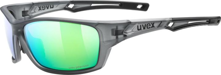 Actual product image Uvex Sports 232 P (smoke matt, polavision mirror green (S3))